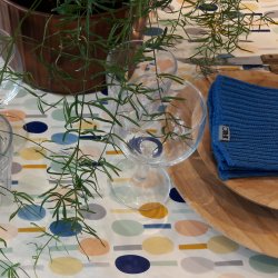 Rund voksdug med elastik 60 cm Outlet Bl Spoons