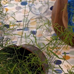 Rund voksdug med elastik 60 cm Outlet Bl Spoons