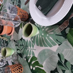 Rund voksdug med elastik 60 cm Outlet Jungle