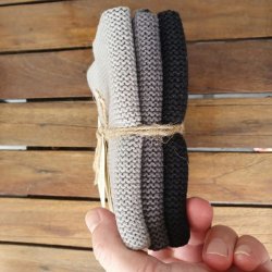 3 stk gr og sort karklude