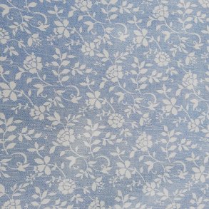 Rund voksdug med elastik �60 cm Outlet Lys Bl� Blomst