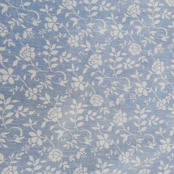 Rund voksdug med elastik �60 cm Outlet Lys Bl� Blomst