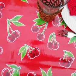 Cerezas Rd Voksdug med Kirsebr