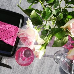 Rund voksdug 158 cm Gr Retro