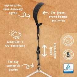 TreeMount Black - Monteringsst til hngekjestole ved trer og ple