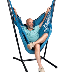 l�kker afslapning med den smukke bl� h�ngek�je