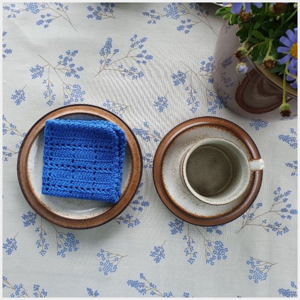 Au Maison Voksdug Alberte French Bl� Rund med Elastik �140 cm