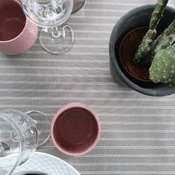 almuegr stribet voksdug