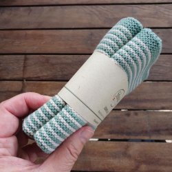 2 stribede almuegrnne karklude