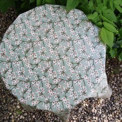 Rund Voksdug Amalie Grn 120 cm med Kantebnd