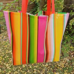 Taske Emily Mexico Stribet Voksdug