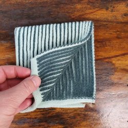 Ribstrikket Karklud og Spaklud Petrol