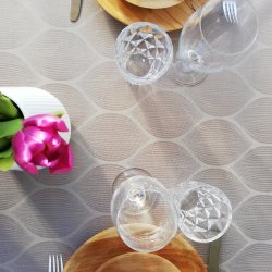 Rund tekstildug med Elastik Beige Camel �138 cm