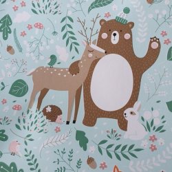 B�rnevoksdug med Skovdyr