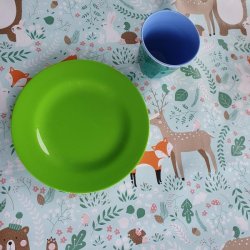 B�rnevoksdug med Skovdyr