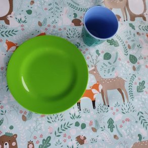 B�rnevoksdug med Skovdyr