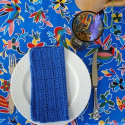 Aves Bl Voksdug med Fugle