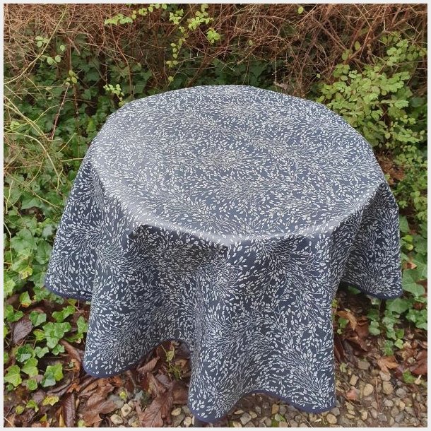 Rund Voksdug Blue Meadow 140 cm