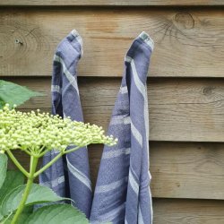 Viskestykke Bomuld Stribet Bl Au Maison