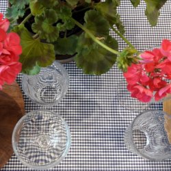 Rund voksdug �60 cm Outlet Bl� Pepitatern