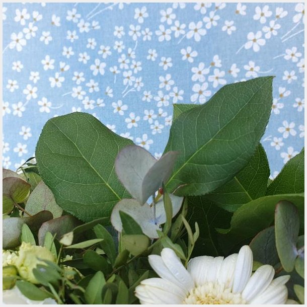 Rund tekstildug med Elastik Bl� Marguerit �138 cm