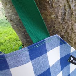 Brneforklde Voksdug Bl og Hvid Ternet