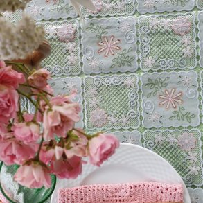 elegant blondevoksdug 130 cm bred