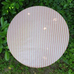 Rund Voksdug Elastik Au Maison Lines-Pink/Orange  60 cm