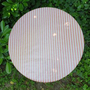 Rund Voksdug Elastik Au Maison Lines-Pink/Orange  60 cm