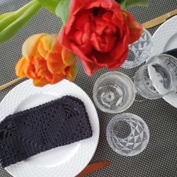 elegante prikker p� den sorte voksdug