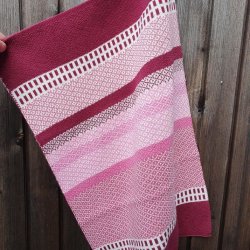 Jaquard Strikket �kologisk H�ndkl�de Berry R�d/Bordeaux