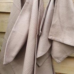 Vaffelvvet Brunt Viskestykke Walnut