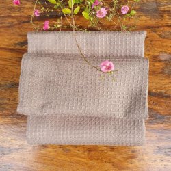 Vaffelvvet Brunt Viskestykke Walnut