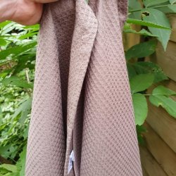 Vaffelvvet Brunt Viskestykke Walnut