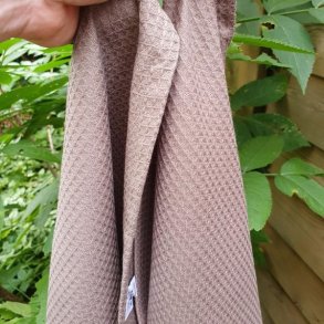 Vaffelvvet Brunt Viskestykke Walnut