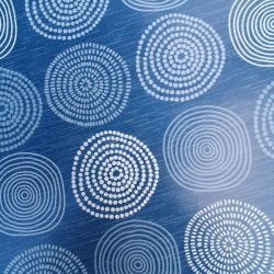 Rund Bl Voksdug med Cirkler 122,5 cm