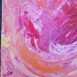 Appel Love Maleri 40 x 40 cm