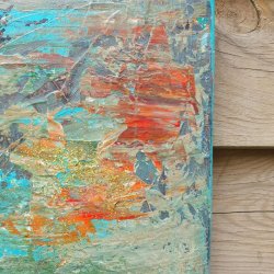 Ocean Maleri 25 x 50 cm