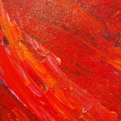 Ildkugle Maleri 40 x 40 cm