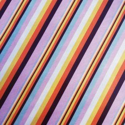 Rund voksdug 60 cm Multi Diagonalt Stribet