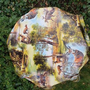 Rund Voksdug 140 cm Jagt og Ddyr