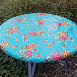 Rund voksdug med Elastik Mint 120 cm