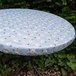 Rund voksdug med elastik 60 cm Marguerit