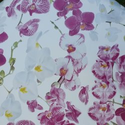 Rund voksdug �60 cm Outlet Lilla og Hvide Orkideer