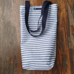 Taske Stribet Bl� og Hvid Elcykelbatteri 