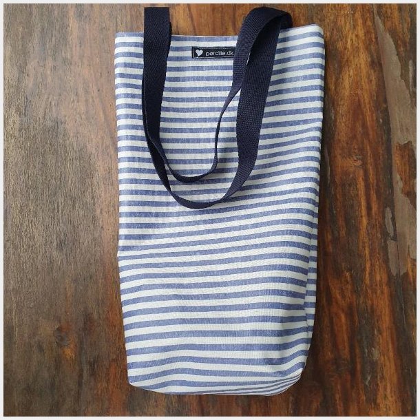 Taske Stribet Bl� og Hvid Elcykelbatteri 