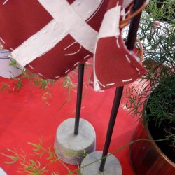 Rd Ensfarvet Voksdug 140 cm