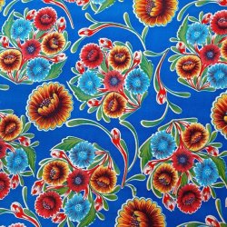 Rund voksdug med Kanteb�nd �120 cm Florapola Bl�