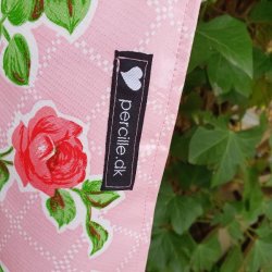 Forklde i Voksdug Rosa Blomster