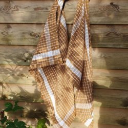 lkre viskestykker i khaki farvet frott